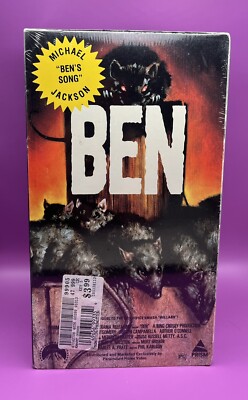 BEN VHS Prism Horror Killer Rats Cult Film NEW SEALED Michael Jackson Willard