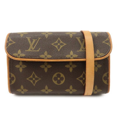 Louis Vuitton Monogram Pochette Florentine WaistBag Belt XS M51855 Auth Used