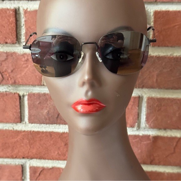 Occhiali da sole leggeri Saint Laurent SL 388 K WIRE 003 senza montatura Made in Paris