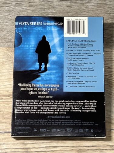 DVD UNBREAKABLE - M Night Shyamalan 2000 Movie - Bruce Willis/Samuel L Jackson - Picture 2 of 11