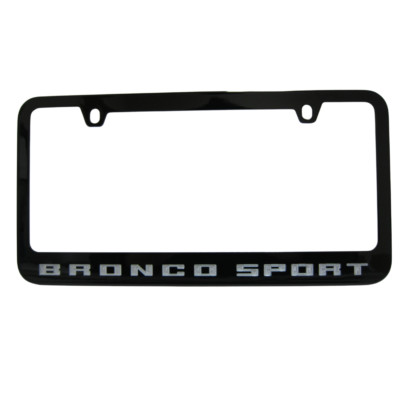 Ford Bronco Sport Engraved Solid Metal Black License Plate Frame