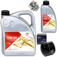 MotoröL Set 10W-40 6 Liter + ÖLfilter SM 165 + Schraube FüR Suzuki Grand Vitara