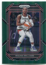 2023 Panini Prizm WNBA RIQUNA WILLIAMS Green PRIZM #128 LAS VEGAS ACES
