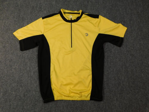 Tenn Cycling Jersey Extra large Yellow Short Sleeve Bike Shirt Pockets 1/4 Zip - Picture 1 of 10