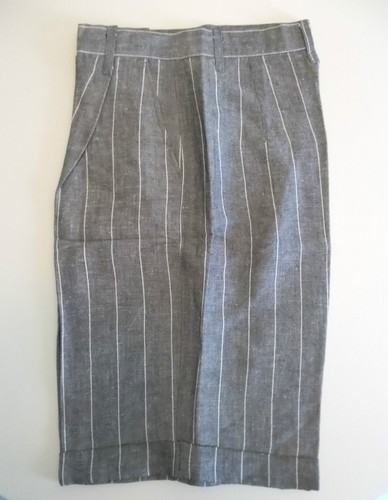 SISLEY bermuda donna elegante in lino gamba diritta al ginocchio (taglia  26) | eBay