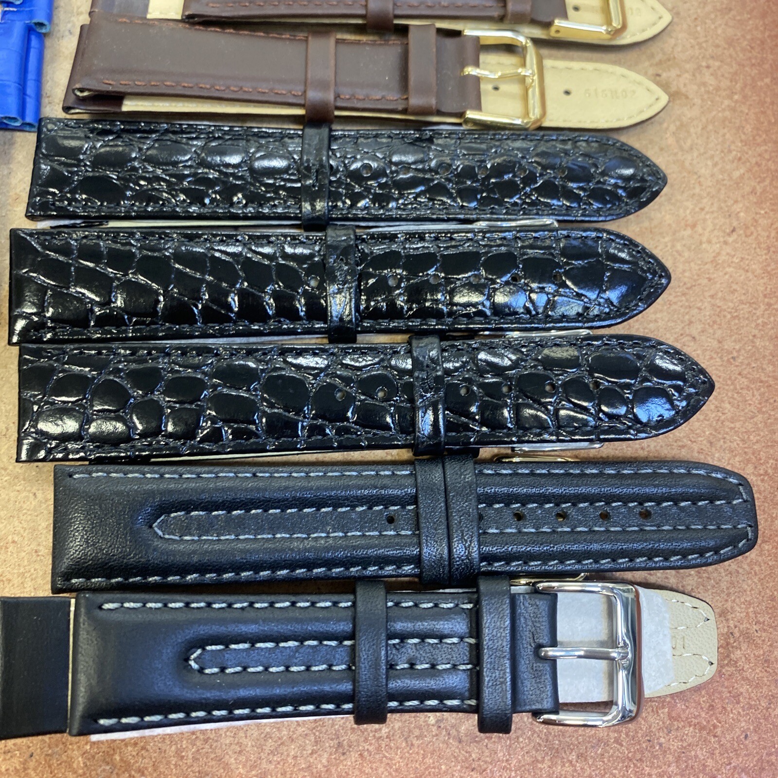 24 Assorted Best Quality Leather Watch Straps 20mm PF20K eBay
