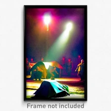 Pixel Art Poster - Villainous Bivouac (8 Bit Psychedelic Video Game Print)