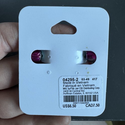 Claires Metall Regenbogen Chamäleon Ohrringe vorne hinten Neu mit Etikett - Bild 2 von 2