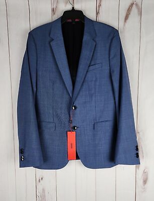 Hugo Boss Astian 184 Extra Slim-Fit Suit Jacket Turquoise Hugo Boss Astian 184 Extra Slim-Fit Suit Jacket Turquoise