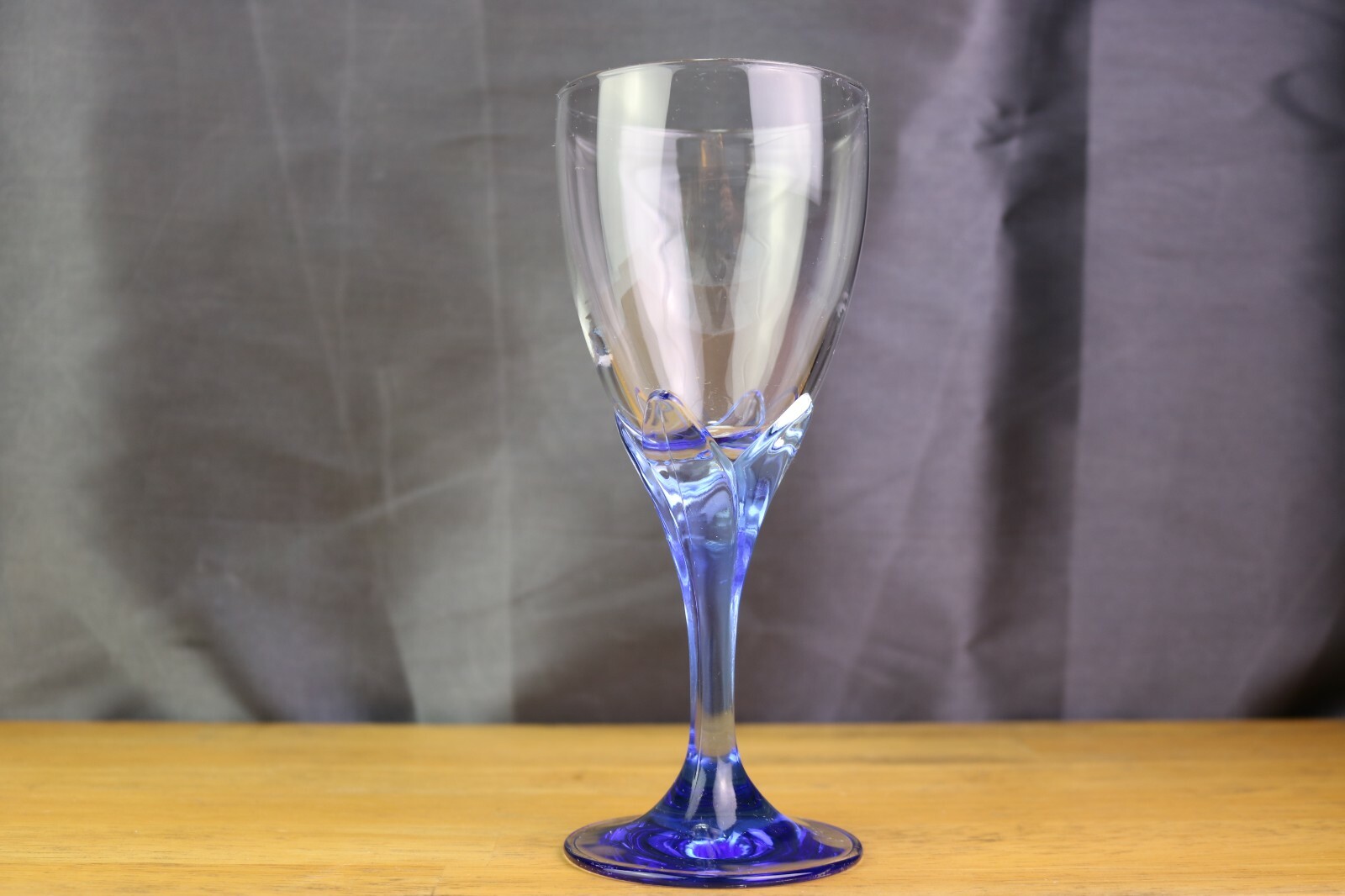 Blue Petal Stem Wine Glasses 7 1/4 " eBay