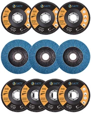 10 Pack 4.5” x 7/8" Jumbo 40 Grit Zirconia Flap Disc Grinding Wheels Conical T29