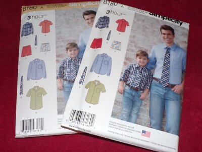 Father Son Pattern 🌷 SIMPLICITY #8180 - FATHER & SON ( 3 HOUR ) SHIRT - TIE & BOXERS ...