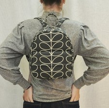 Orla Kiely fabric Backpack /Gray-Polo