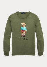Polo Ralph Lauren Men's Classic-Fit Polo Bear Jersey T-Shirt Dark Sage Green L