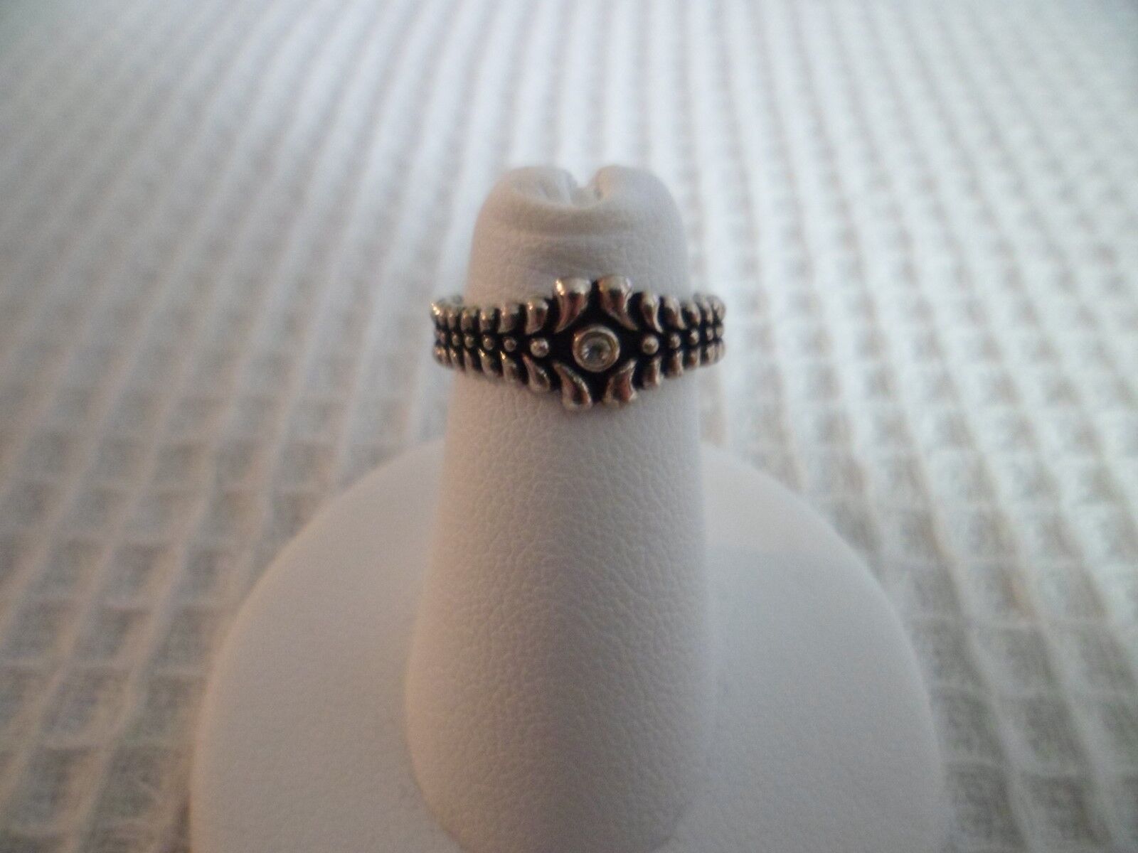 Sterling Silver Open Toe Ring Adjustable ~ Style2 White w/GiftBo