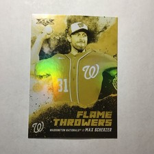 2021 Topps Fire - Flame Throwers Max Scherzer #FT-6 Gold Minted