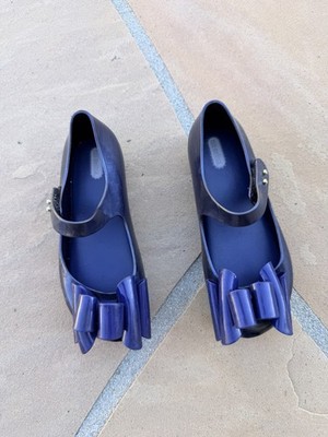 Mini Melissa Ultragirl Bow Blue Mary Jane Jelly Flats - Toddler Girl 12