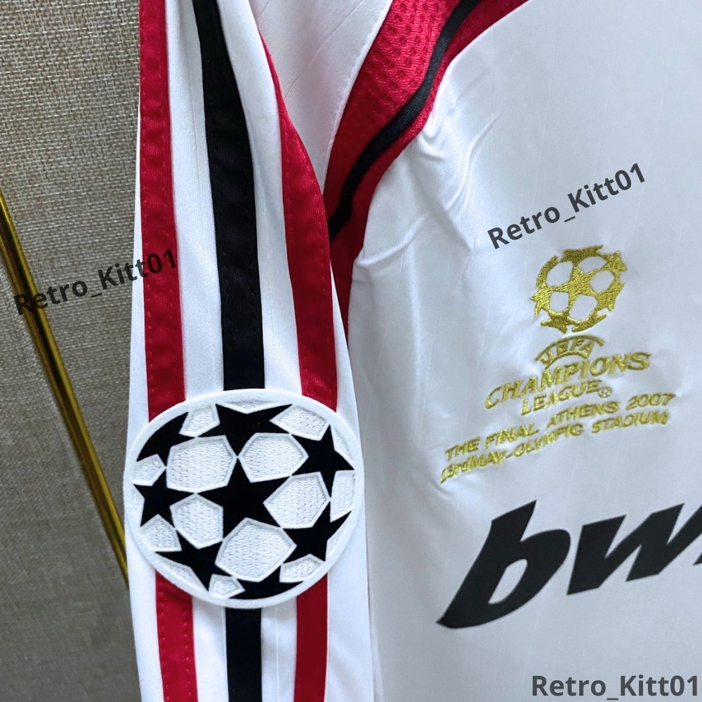 MALDINI #3 AC Milan Jersey 2006/2007 Long Sleeve Retro White Shirt