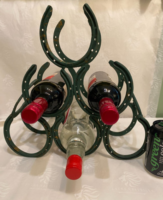 Vintage Hufeisen Weinregal dunkelwaldgrün (6) Flaschenkapazität