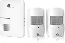 1Byone Driveway Alarm, Home Security Alert System with 36 Melodies, 1 Plug-In R