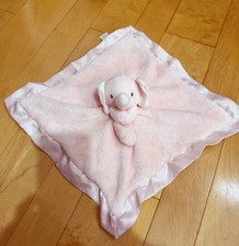 Carter's just one you Pink White Elephant Plush Baby Blanket