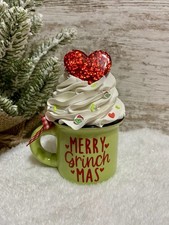 Christmas Mini Mug Fake Bake Whipped Cream Tray Decor GRINCHMAS Faux Whip