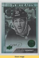 2017-18 Upper Deck Portraits Rookies Green Carter Rowney #P-80 READ 4ii