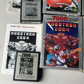 Lot Of 4 Cib Atari 7800 Ms Pac-man Dig Duh Robotron 2084 Xevious