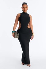 Madison Strappy Bandage Maxi Dress(Black)-Fashion Nova|49214