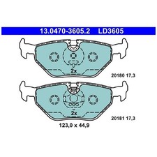 Satz Bremsbeläge Bremsklötze hinten für Saab 9-5 YS3E | 24152609