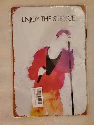 MY Depeche Mode Watercolor Music Tin Sign 12x8 ENJOY THE SILENCE