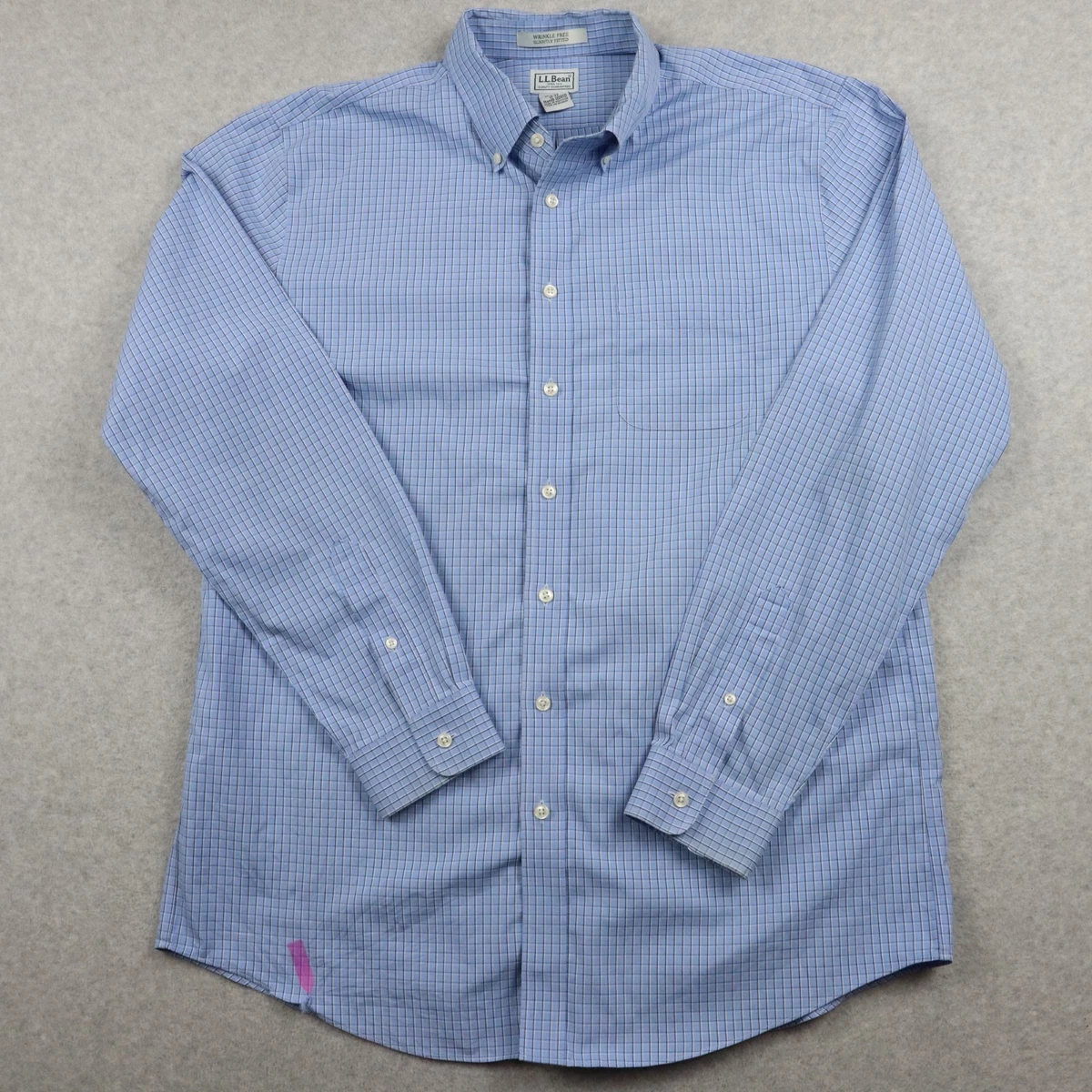 ll bean slightly fitted dress shirts L.L.Bean Men's Scotch Plaid Flannel Shirt M / Washed Buchanan