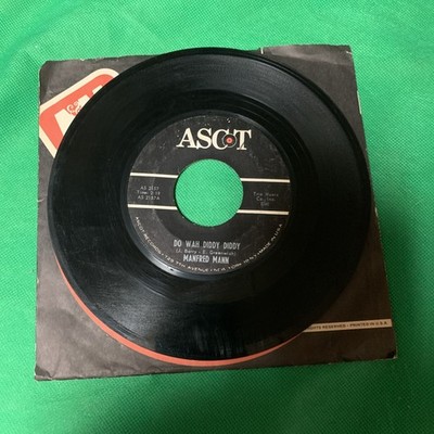 Manfred Mann - Do Wah Diddy Diddy / What you Gonna Do? 45RPM Ascot Records Vinyl