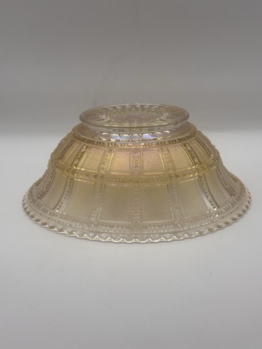 Vintage Deco Imperial Carnival Glass Marigold Iridescent Round Bowl c.1930 - Picture 3 of 10