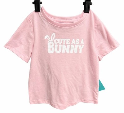 Way to Celebrate Pink Easter Bunny Graphic T-Shirt 2T Short Sleeve