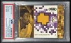 KOBE BRYANT PSA 8 2001-02 UD PLAYMAKERS LIMITED GU SHOOTING SHIRT GOLD 033/150