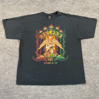 Vintage Y2K Carlos Santana Abraza-Tu-Luz Devadip Shirt XL 23x29 Black