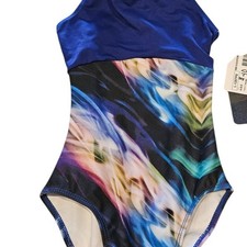 So Danca Girls Sz 4/6 Oxford Blue Dance Gymnastics Leotard NEW