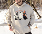 "Halloween Hoodie Happy Halloween Cute Black Cats Costume Funny Unisex"