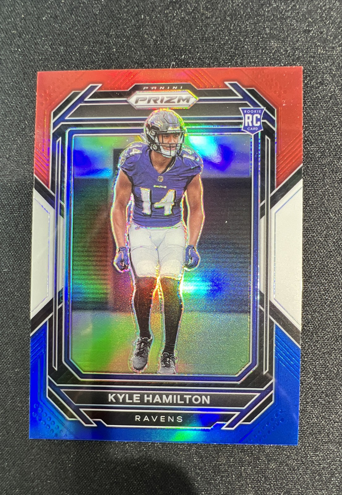 2022 Panini Prizm - Rookies Kyle Hamilton #342 Red White & Blue Prizm (RC)
