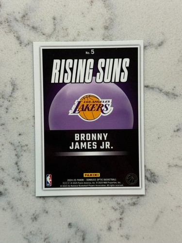 2024 DONRUSS OPTIC BRONNY JAMES JR. RISING SUNS ROOKIE RC LAKERS - Picture 2 of 2