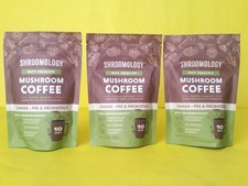 X3 360 Nutrition SHROOMOLOGY MUSHROOM COFFEE Dark Roast GUT HEALTH 5 OZ 