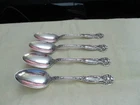 4 *WALLACE*STERLING SILVER SPOONS*CARNATION*PATTERN* ALL ONE PRICE* MONOGRAMMED
