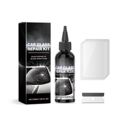 Windshield Glass Repair Kit, Quick Fix Liquid and Tools for Cracks and Chips