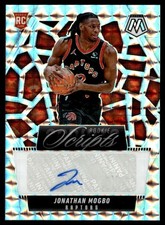 2024-25 Mosaic RC Scripts Prizms Jonathan Mogbo Rookie Auto Toronto Raptors