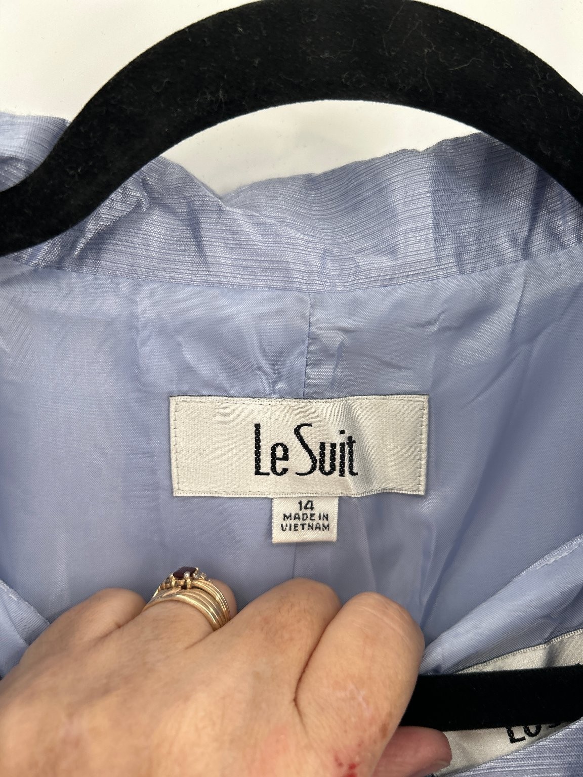 Le Suit Women's Dress Size 14 Light Blue Sleeveless Sheath