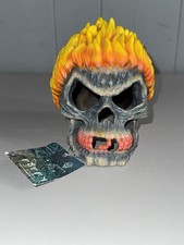 Flaming Skull Aquarium Ornament Exotic Decor for Fish Tanks