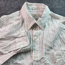 J Crew Secret Wash Slim Fit Button Down Shirt Men's Medium Stripe