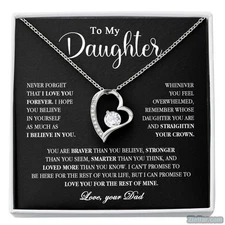 To My Daughter Necklace, Jewelry Gift from Dad for Daughter Birthday  Christmas