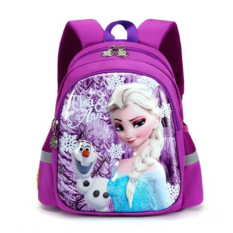 Cute Kindergarten Schoolbag Cartoon Elsa Bagpack Shoulder Bag Girl Boy PURPLE